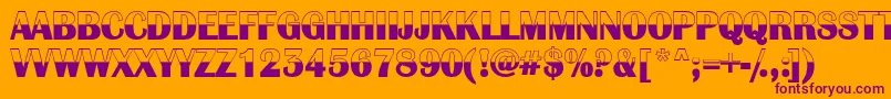 AlbionicbwRegular Font – Purple Fonts on Orange Background