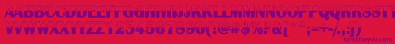 AlbionicbwRegular Font – Purple Fonts on Red Background