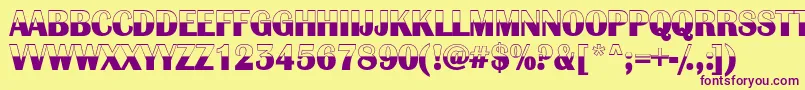 AlbionicbwRegular Font – Purple Fonts on Yellow Background