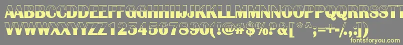 AlbionicbwRegular Font – Yellow Fonts on Gray Background