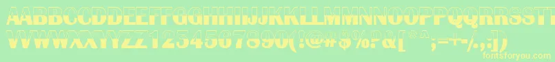 AlbionicbwRegular Font – Yellow Fonts on Green Background