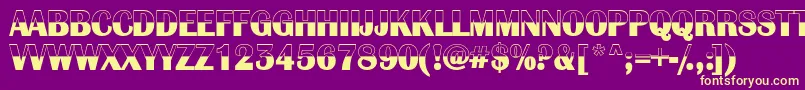 AlbionicbwRegular Font – Yellow Fonts on Purple Background