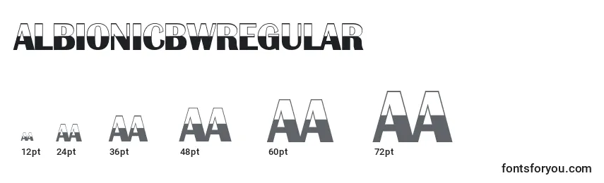 Размеры шрифта AlbionicbwRegular