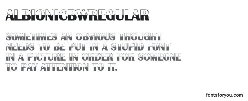 Review of the AlbionicbwRegular Font