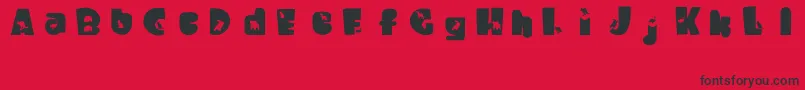 WaltzingMatilda Font – Black Fonts on Red Background