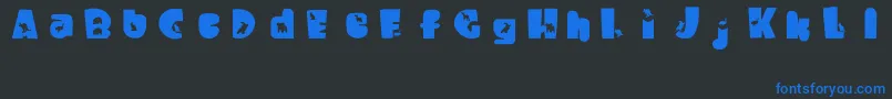 WaltzingMatilda Font – Blue Fonts on Black Background