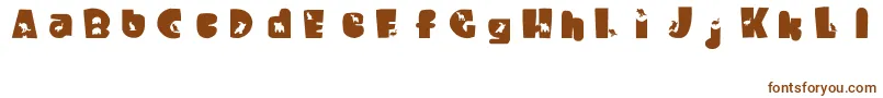 Шрифт WaltzingMatilda – коричневые шрифты на белом фоне