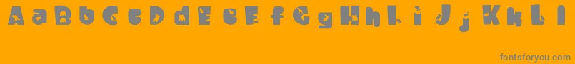 フォントWaltzingMatilda – オレンジの背景に灰色の文字