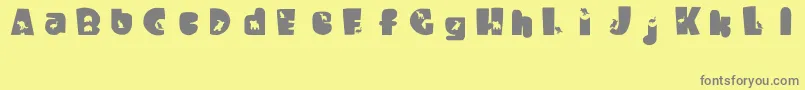 WaltzingMatilda Font – Gray Fonts on Yellow Background
