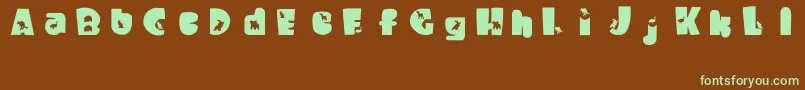 WaltzingMatilda Font – Green Fonts on Brown Background
