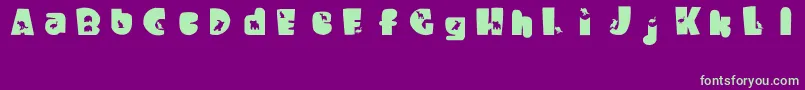 WaltzingMatilda Font – Green Fonts on Purple Background