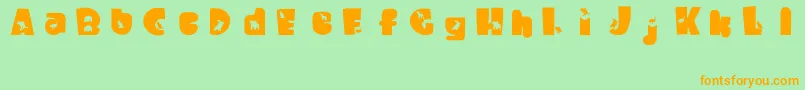 WaltzingMatilda Font – Orange Fonts on Green Background