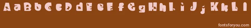 WaltzingMatilda Font – Pink Fonts on Brown Background