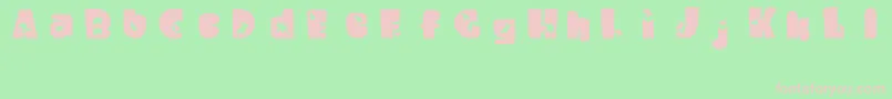 WaltzingMatilda Font – Pink Fonts on Green Background