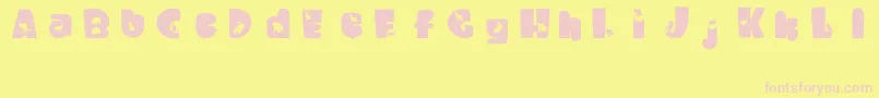 Шрифт WaltzingMatilda – розовые шрифты на жёлтом фоне