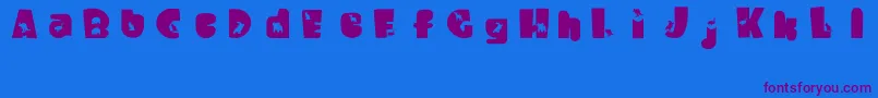 WaltzingMatilda Font – Purple Fonts on Blue Background