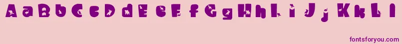 WaltzingMatilda Font – Purple Fonts on Pink Background