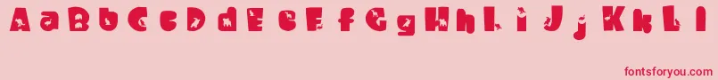 WaltzingMatilda Font – Red Fonts on Pink Background