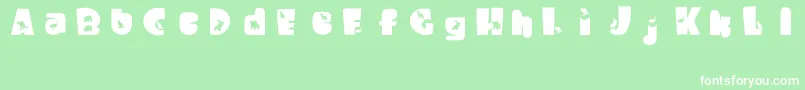 フォントWaltzingMatilda – 緑の背景に白い文字