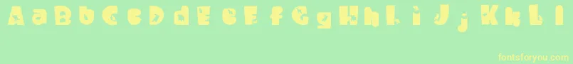 WaltzingMatilda Font – Yellow Fonts on Green Background