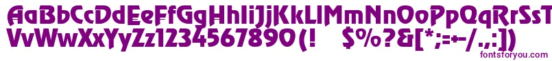 フォントSanasoftHeadline.Kz – 紫色のフォント