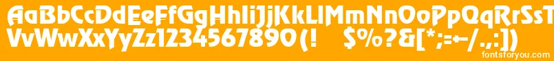 フォントSanasoftHeadline.Kz – オレンジの背景に白い文字