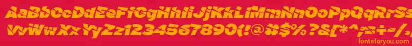 ACuchilladaFontFfp Font – Orange Fonts on Red Background