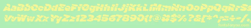 ACuchilladaFontFfp Font – Yellow Fonts on Green Background