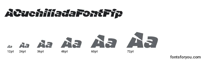 ACuchilladaFontFfp (113774) Font Sizes