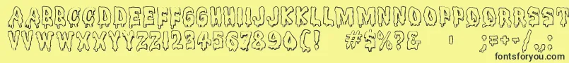 Шрифт Meltdownmf – чёрные шрифты на жёлтом фоне