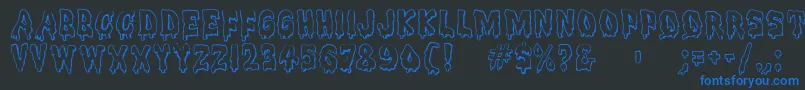 Meltdownmf Font – Blue Fonts on Black Background