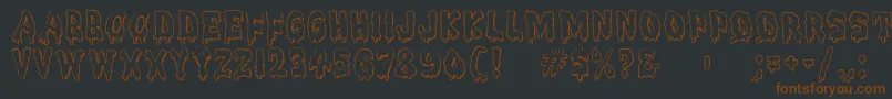 fuente Meltdownmf – Fuentes Marrones Sobre Fondo Negro