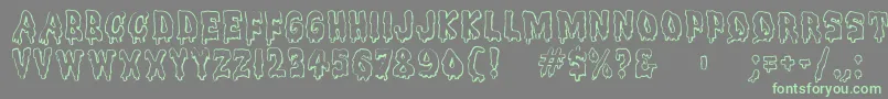 Meltdownmf Font – Green Fonts on Gray Background