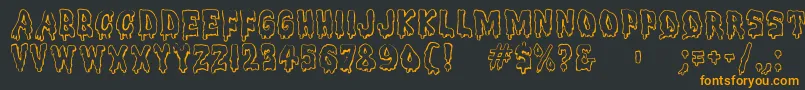 Meltdownmf Font – Orange Fonts on Black Background