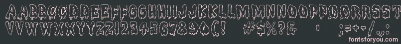 Meltdownmf Font – Pink Fonts on Black Background