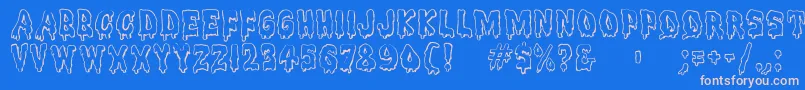 Meltdownmf Font – Pink Fonts on Blue Background