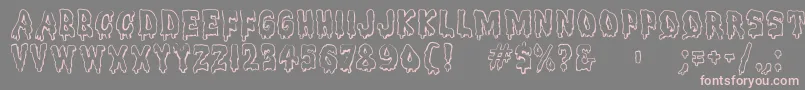 Meltdownmf Font – Pink Fonts on Gray Background