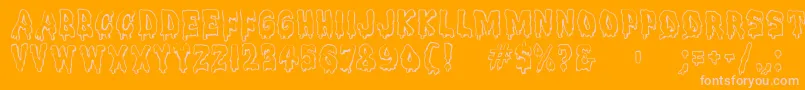 Шрифт Meltdownmf – розовые шрифты на оранжевом фоне