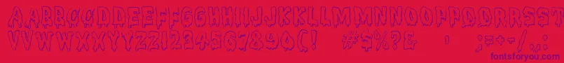 Meltdownmf Font – Purple Fonts on Red Background