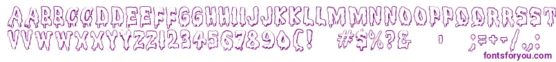 Meltdownmf Font – Purple Fonts on White Background
