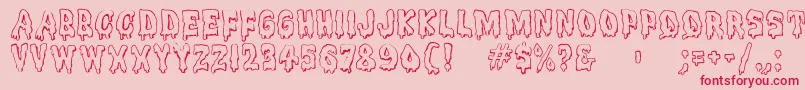 Meltdownmf Font – Red Fonts on Pink Background
