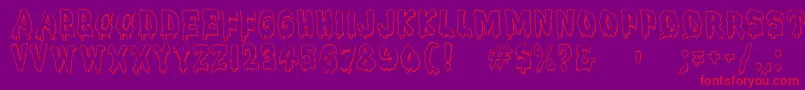 Meltdownmf Font – Red Fonts on Purple Background