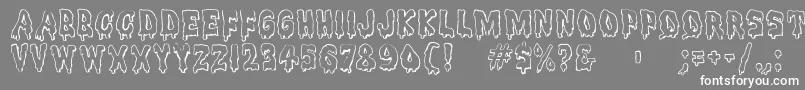 Meltdownmf Font – White Fonts on Gray Background