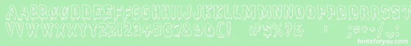 Meltdownmf Font – White Fonts on Green Background