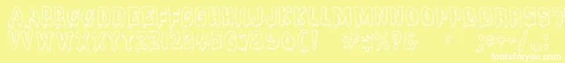 Meltdownmf Font – White Fonts on Yellow Background