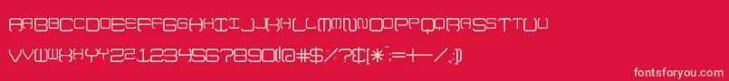UpNoFlames Font – Pink Fonts on Red Background