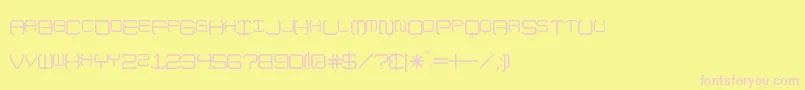 UpNoFlames Font – Pink Fonts on Yellow Background