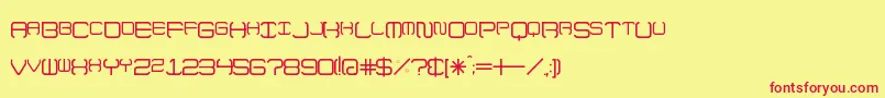 フォントUpNoFlames – 赤い文字の黄色い背景