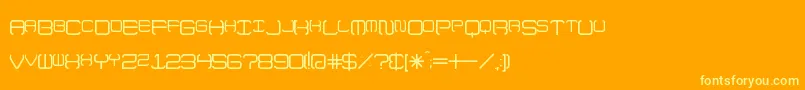 UpNoFlames Font – Yellow Fonts on Orange Background