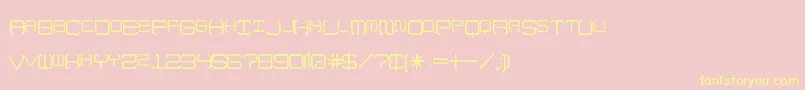 UpNoFlames Font – Yellow Fonts on Pink Background